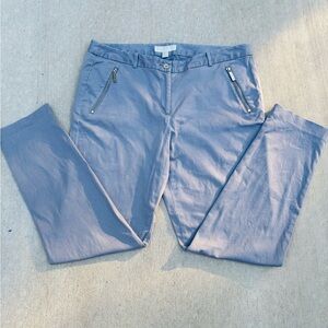 Michael Kors Light Gray Chinos with Zipper Pockets size 14